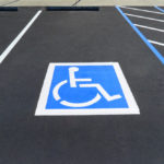 Freshly,Resurfaced,And,Repainted,Handicap,Parking,Space,In,A,Parking